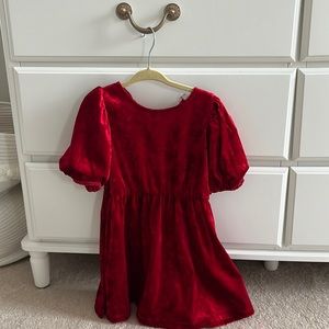 H&M red velvet dress